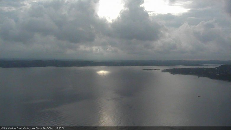 Lake Travis webcam, August 21, 2016 6:10 PM CT