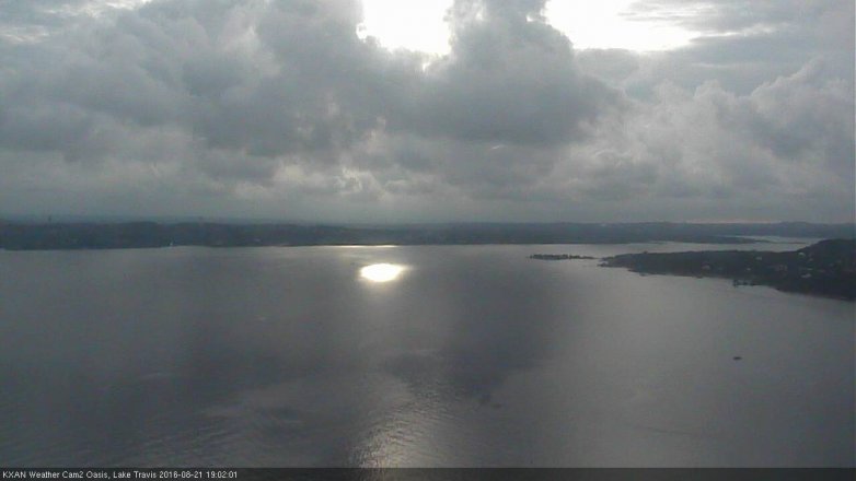 Lake Travis webcam, August 21, 2016 6:15 PM CT