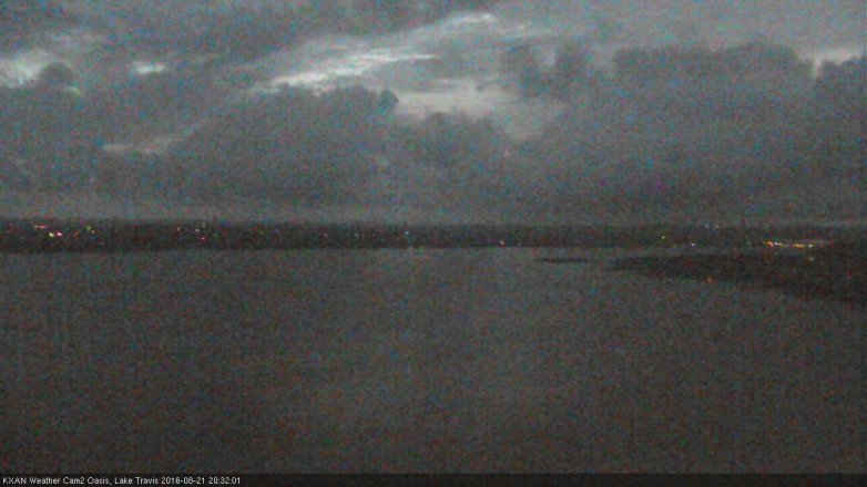 Lake Travis webcam, August 21, 2016 7:50 PM CT