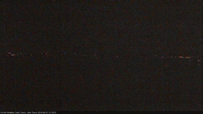 Lake Travis webcam, August 21, 2016 8:25 PM CT