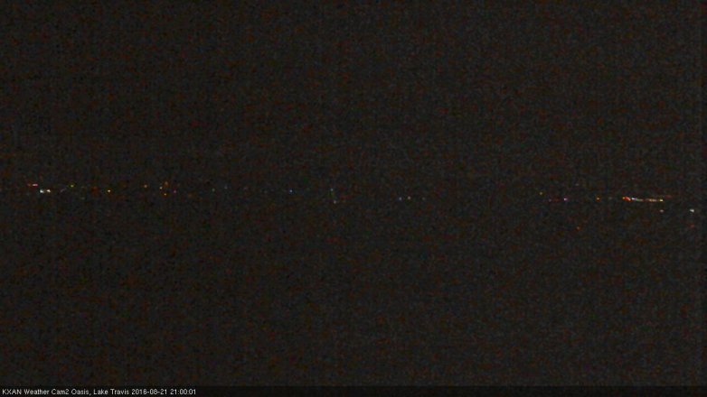 Lake Travis webcam, August 21, 2016 8:30 PM CT