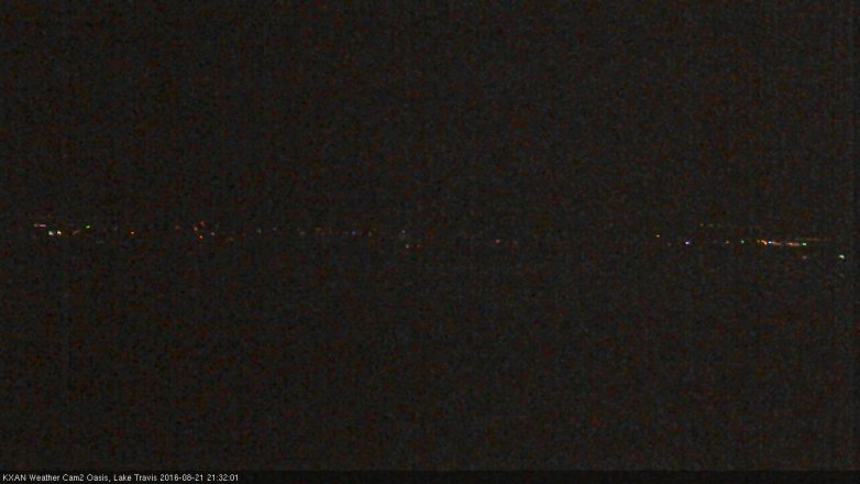 Lake Travis webcam, August 21, 2016 9:00 PM CT