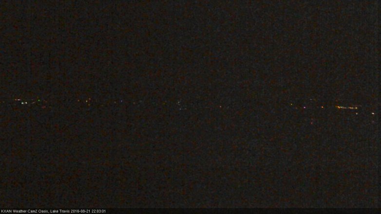 Lake Travis webcam, August 21, 2016 9:15 PM CT