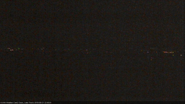 Lake Travis webcam, August 21, 2016 9:25 PM CT