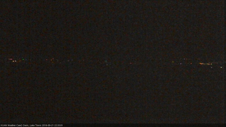 Lake Travis webcam, August 21, 2016 9:40 PM CT