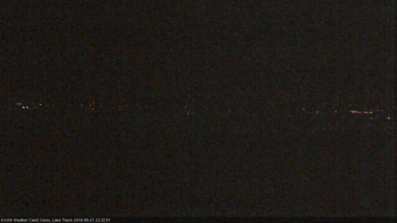 Lake Travis webcam, August 21, 2016 9:45 PM CT