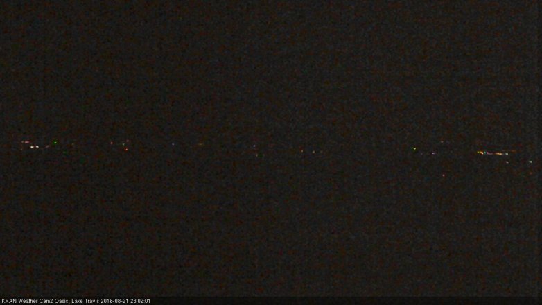 Lake Travis webcam, August 21, 2016 10:20 PM CT