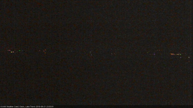 Lake Travis webcam, August 21, 2016 10:30 PM CT
