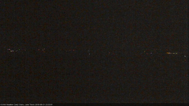 Lake Travis webcam, August 21, 2016 10:45 PM CT