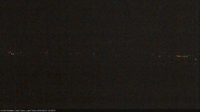 Lake Travis webcam, August 21, 2016 10:55 PM CT