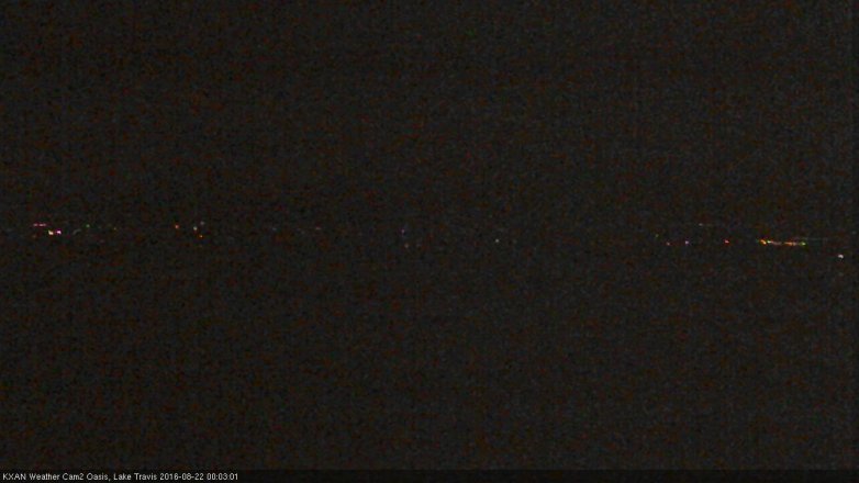 Lake Travis webcam, August 21, 2016 11:15 PM CT