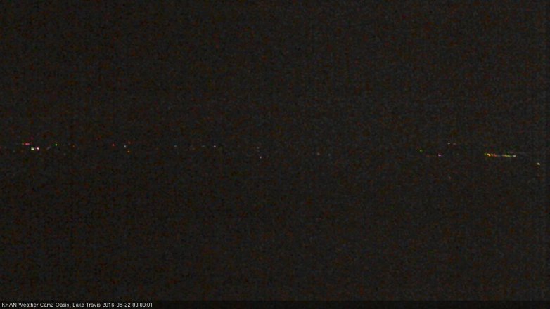 Lake Travis webcam, August 21, 2016 11:30 PM CT