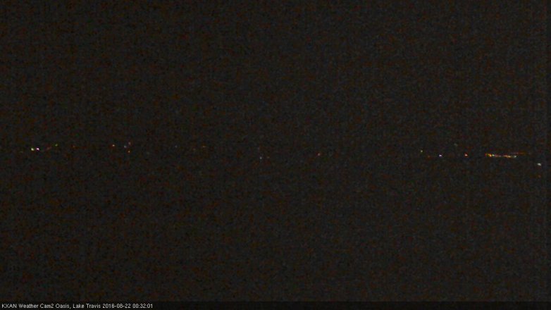 Lake Travis webcam, August 21, 2016 11:35 PM CT