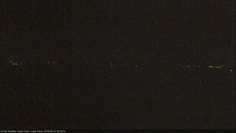 Lake Travis webcam, August 21, 2016 11:40 PM CT
