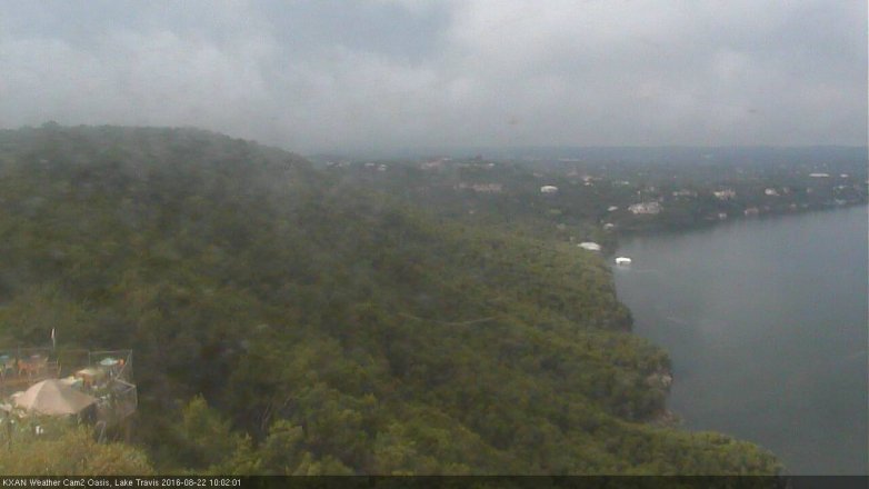 Lake Travis webcam, August 22, 2016 9:25 AM CT