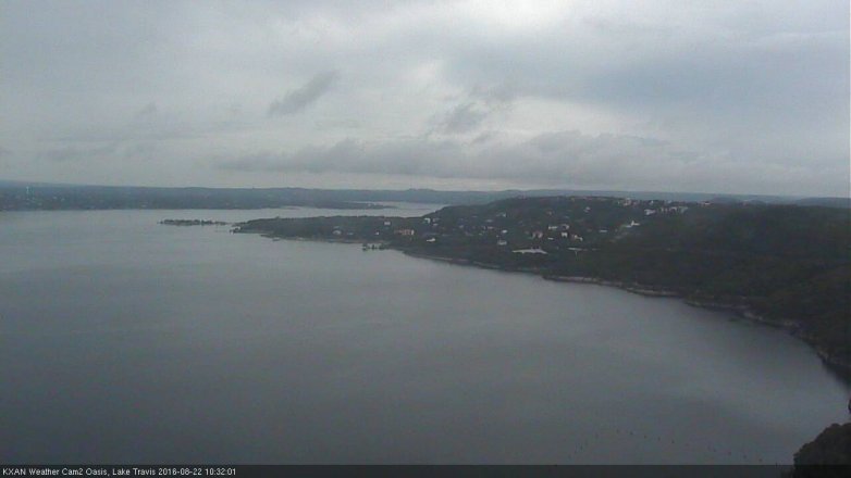 Lake Travis webcam, August 22, 2016 9:35 AM CT