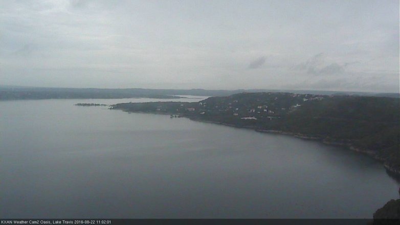 Lake Travis webcam, August 22, 2016 10:15 AM CT