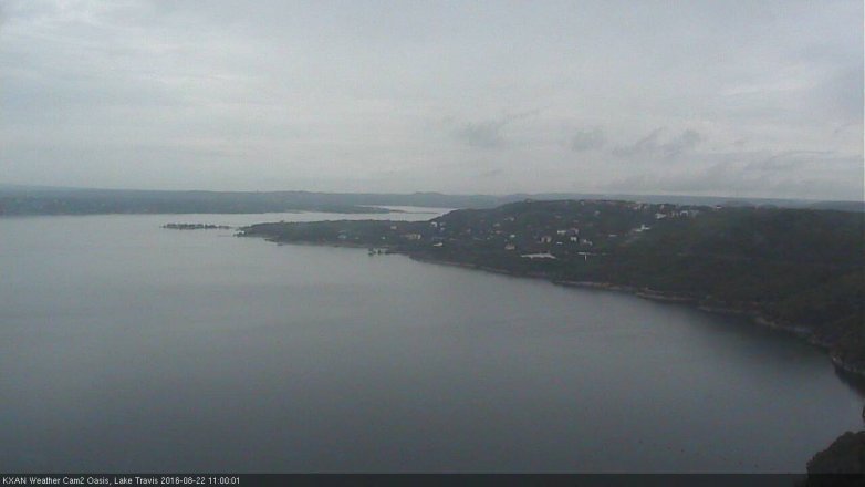 Lake Travis webcam, August 22, 2016 10:20 AM CT