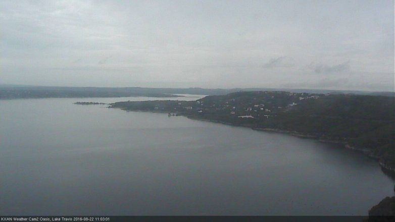 Lake Travis webcam, August 22, 2016 10:30 AM CT