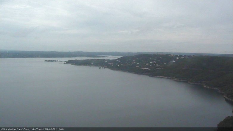 Lake Travis webcam, August 22, 2016 10:50 AM CT
