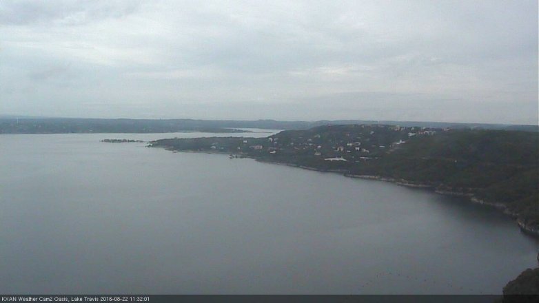 Lake Travis webcam, August 22, 2016 11:00 AM CT
