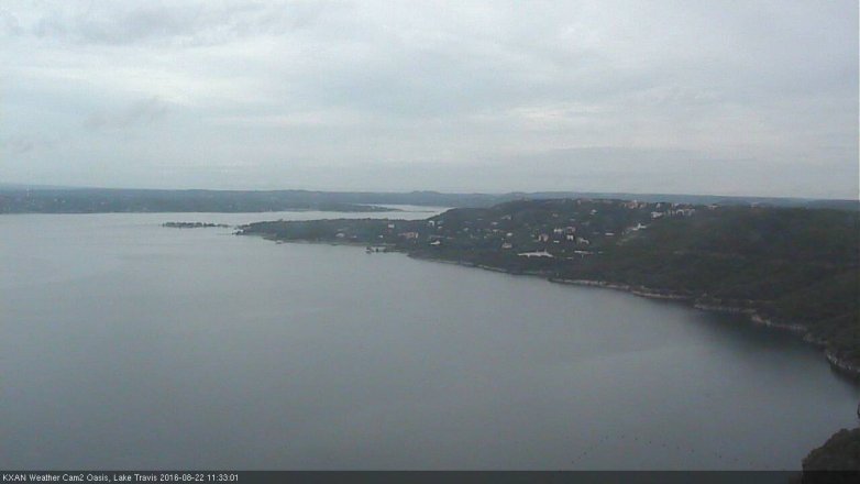 Lake Travis webcam, August 22, 2016 11:05 AM CT
