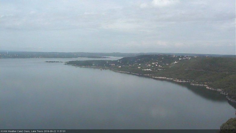 Lake Travis webcam, August 22, 2016 11:15 AM CT