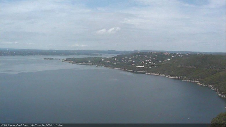 Lake Travis webcam, August 22, 2016 11:40 AM CT