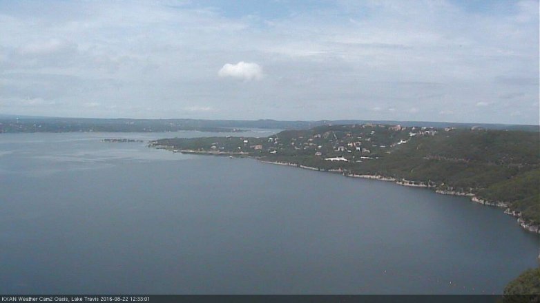 Lake Travis webcam, August 22, 2016 11:45 AM CT