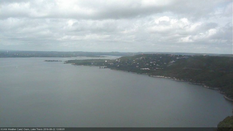 Lake Travis webcam, August 22, 2016 12:05 PM CT