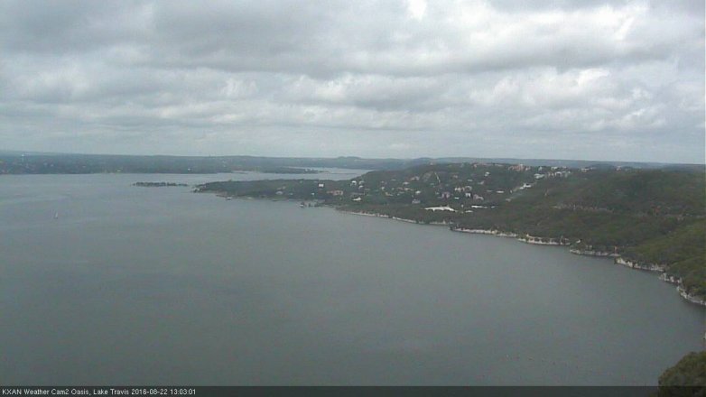 Lake Travis webcam, August 22, 2016 12:10 PM CT