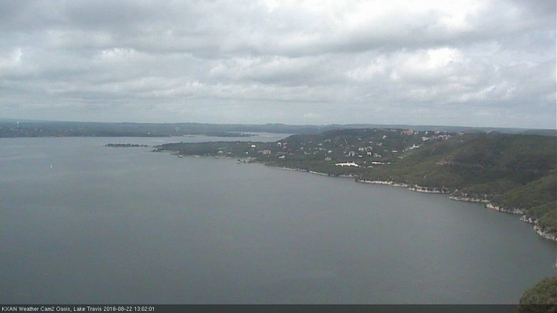 Lake Travis webcam, August 22, 2016 12:30 PM CT