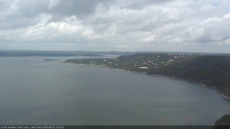 Lake Travis webcam, August 22, 2016 1:05 PM CT