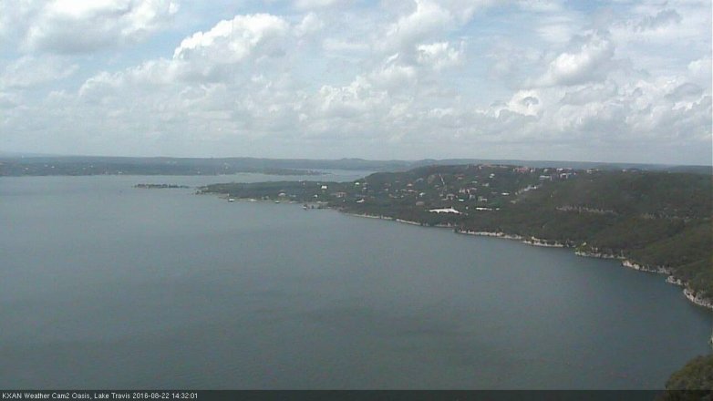 Lake Travis webcam, August 22, 2016 1:55 PM CT