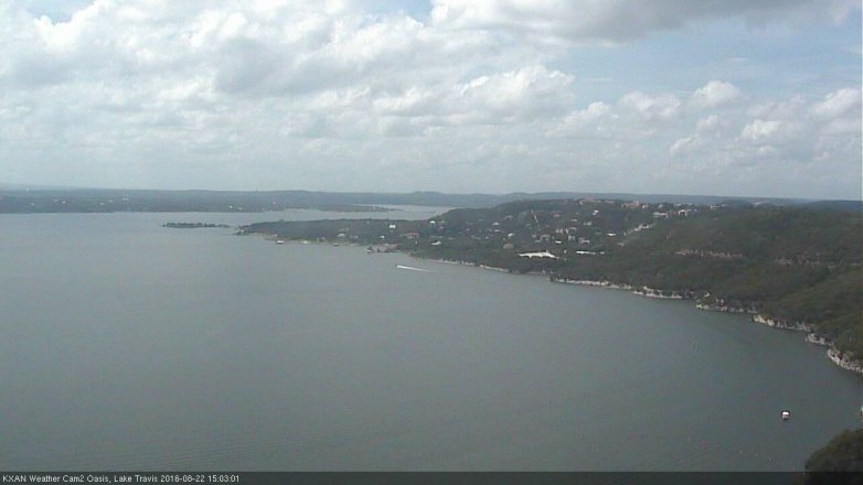 Lake Travis webcam, August 22, 2016 2:35 PM CT