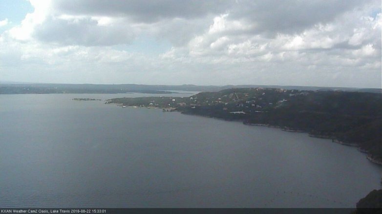 Lake Travis webcam, August 22, 2016 2:45 PM CT
