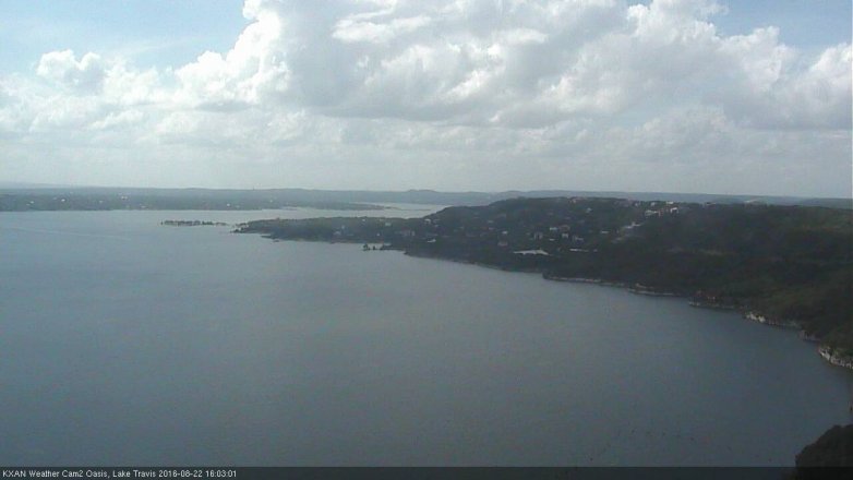 Lake Travis webcam, August 22, 2016 3:30 PM CT