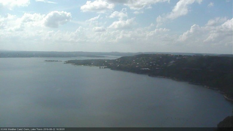 Lake Travis webcam, August 22, 2016 3:50 PM CT