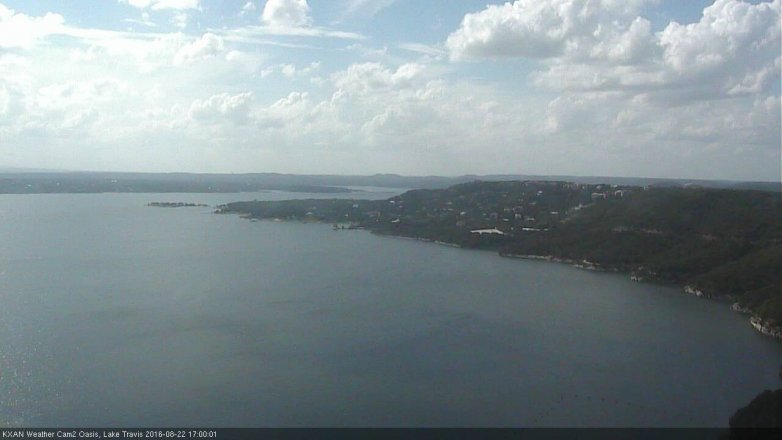 Lake Travis webcam, August 22, 2016 4:10 PM CT
