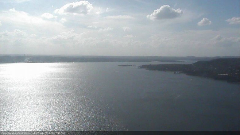 Lake Travis webcam, August 22, 2016 4:50 PM CT