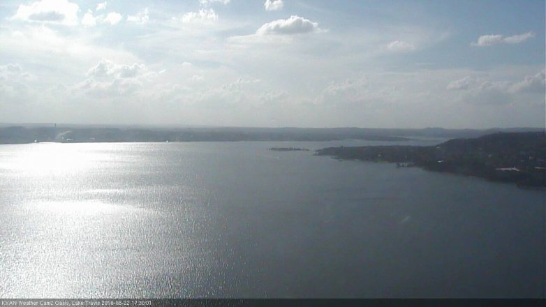 Lake Travis webcam, August 22, 2016 5:00 PM CT