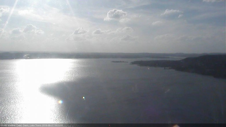 Lake Travis webcam, August 22, 2016 5:05 PM CT