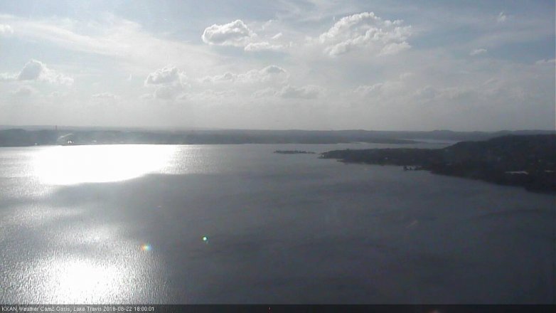 Lake Travis webcam, August 22, 2016 5:15 PM CT