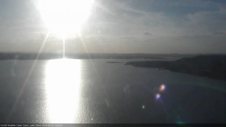 Lake Travis webcam, August 22, 2016 6:05 PM CT