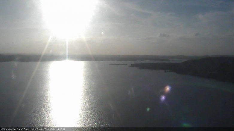 Lake Travis webcam, August 22, 2016 6:30 PM CT