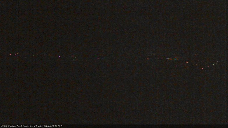 Lake Travis webcam, August 22, 2016 9:30 PM CT