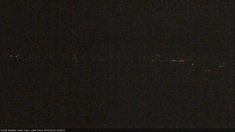 Lake Travis webcam, August 22, 2016 10:15 PM CT