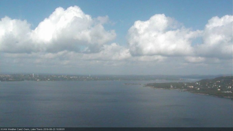 Lake Travis webcam, August 23, 2016 9:05 AM CT