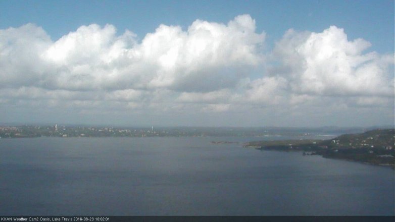 Lake Travis webcam, August 23, 2016 9:10 AM CT