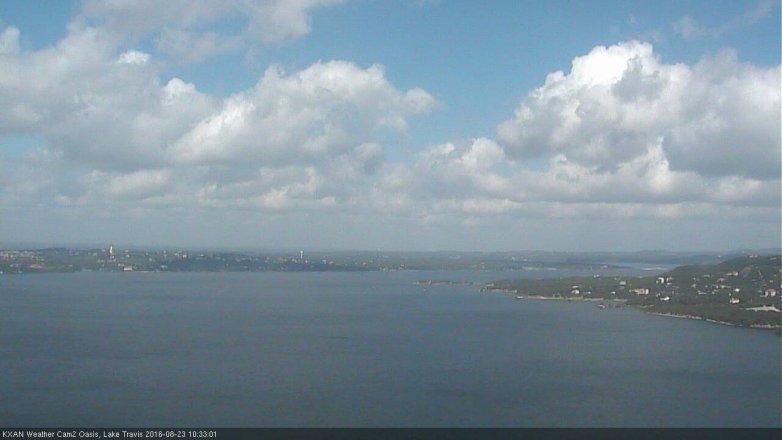 Lake Travis webcam, August 23, 2016 9:45 AM CT